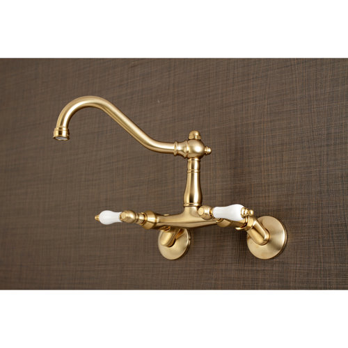 Kingston Brass Vintage Wall Mount Double Handle Kitchen Faucet Wayfair